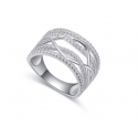 New style affordable silver thick women's anniversary rings - Ref 22288 - 03