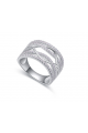 New style affordable silver thick women's anniversary rings - Ref 22288 - 03