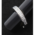 Bague sur mesure argent femme pas cher avec anneau cristaux - Ref 22296 - 02