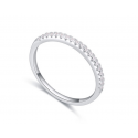 Magnifique bague fine argent avec pierre simple et élégante - Ref 22298 - 02