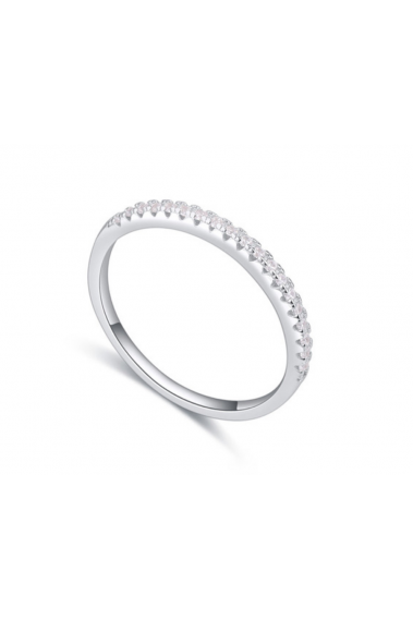 Magnifique bague fine argent avec pierre simple et élégante - 22298 #1