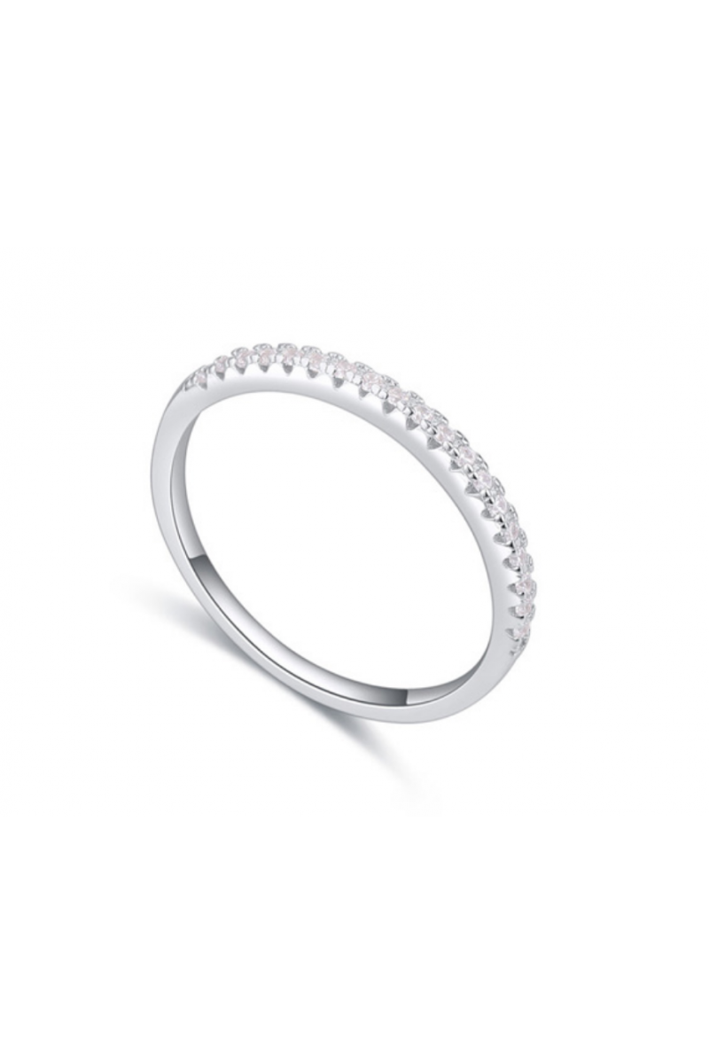 Modern sterling silver simple wedding rings cheap for women - Ref 22298 - 01