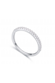 Modern sterling silver simple wedding rings cheap for women - Ref 22298 - 02