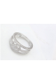 Bague femme large argent sterling ornée de strass - Ref 22456 - 02