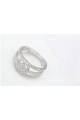 Wide rings for women silver with sparkling rhinestone - Ref 22456 - 02