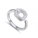 Bague reglable femme en argent - Ref 22457 - 03