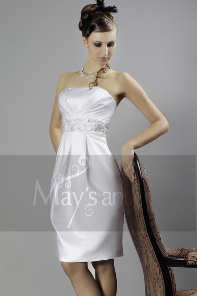 jolie robe blanc bustier Alaska - Ref C001 - 01 jolie robe blanc bustier Alaska - Ref C001 - 01