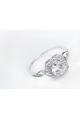 Silver platinum engagement rings for women - Ref 22458 - 02