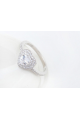 Bague coeur solitaire femme tendance - Ref 22549 - 02