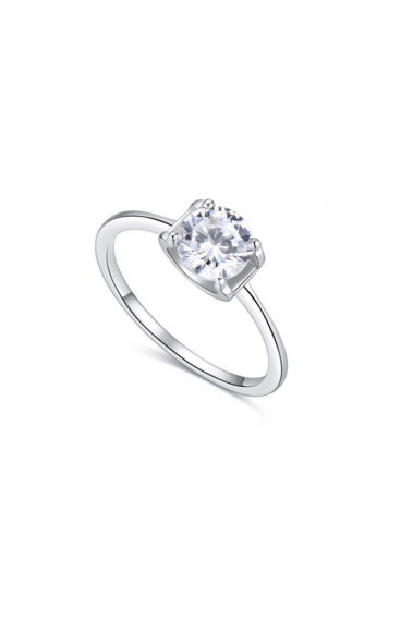 Bague solitaire pas cher en argent - 24304 #1