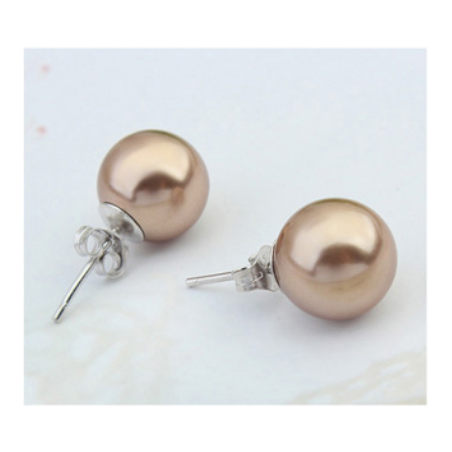 Boucles d'oreilles argent perles de verre 8 mm - Bijoux Femmes/Boucles