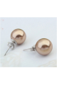 Boucle oreille clou argent femme rose gold imitation perle - Ref 18627 - 03