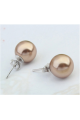Pretty women silver stud earrings rose gold imitation pearl - Ref 18627 - 03