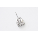 Cubic zirconia hoop earrings cheap trendy white rhinestones - Ref 22539 - 02