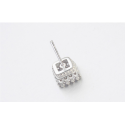 Petites boucles oreilles strass blanc clou pas cher tendance - Ref 22539 - 02