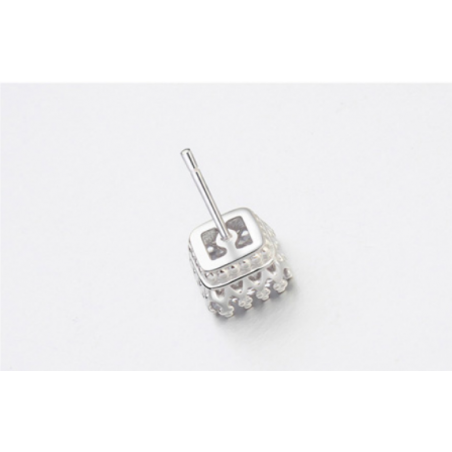 Petites boucles oreilles strass blanc clou pas cher tendance