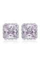 Cubic zirconia hoop earrings cheap trendy white rhinestones - Ref 22539 - 03