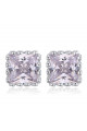 Petites boucles oreilles strass blanc clou pas cher tendance - Ref 22539 - 03