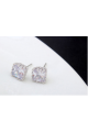 Cubic zirconia hoop earrings cheap trendy white rhinestones - Ref 22539 - 04