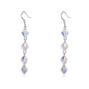 Sparkling multicolored white stone crochet pendant earrings - Ref 23882 - 02