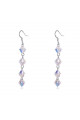 Sparkling multicolored white stone crochet pendant earrings - Ref 23882 - 02