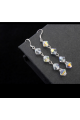 Crochet bijou oreille argent pendant avec joli cristal blanc - Ref 23882 - 03