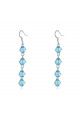 Support crochet oreille argent pendant à cristal bleu ciel - Ref 23883 - 02