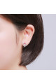 Puce oreille argent pour femme pas cher avec cristal blanc - Ref 28685 - 06
