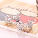 Pretty affordable royal crown simple earring design silver - Ref 28954 - 04