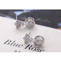 Pretty affordable royal crown simple earring design silver - Ref 28954 - 07