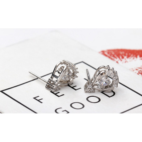 Bijou oreille femme tendance en argent sterling fermoir clou