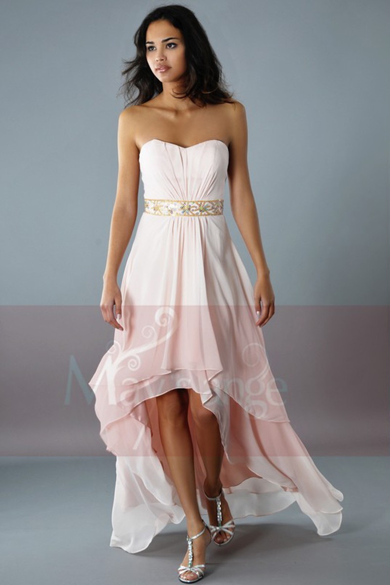 Light pink dress for cocktail C190 - Ref C190 - 01