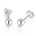 Stud earrings with sterling silver ball fashion cheap trend - Ref 29650 - 02