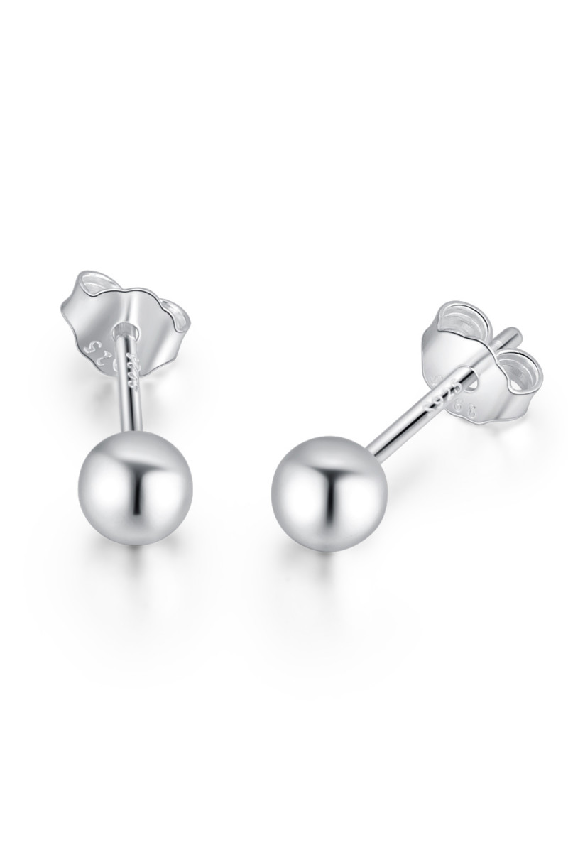 Stud earrings with sterling silver ball fashion cheap trend - Ref 29650 - 01