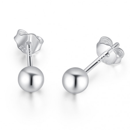 Stud earrings with sterling silver ball fashion cheap trend
