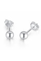 Stud earrings with sterling silver ball fashion cheap trend - Ref 29650 - 02