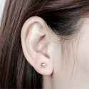 Stud earrings with sterling silver ball fashion cheap trend - Ref 29650 - 07