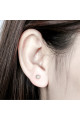 Petites boucles d'oreilles perles en argent sterling femme - Ref 29651 - 02