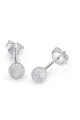 Silver teardrop earrings for women with small sparkling ball - Ref 29651 - 03