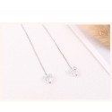 Women’s long chain earrings with multicolored crystal heart - Ref 30503 - 02