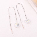 Boucle oreille femme coeur cristal multicolore pour soirée - Ref 30503 - 03