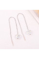 Women’s long chain earrings with multicolored crystal heart - Ref 30503 - 03