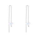 Women’s long chain earrings with multicolored crystal heart - Ref 30503 - 04