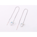 Boucle oreille femme coeur cristal multicolore pour soirée - Ref 30503 - 05