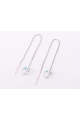 Women’s long chain earrings with multicolored crystal heart - Ref 30503 - 05