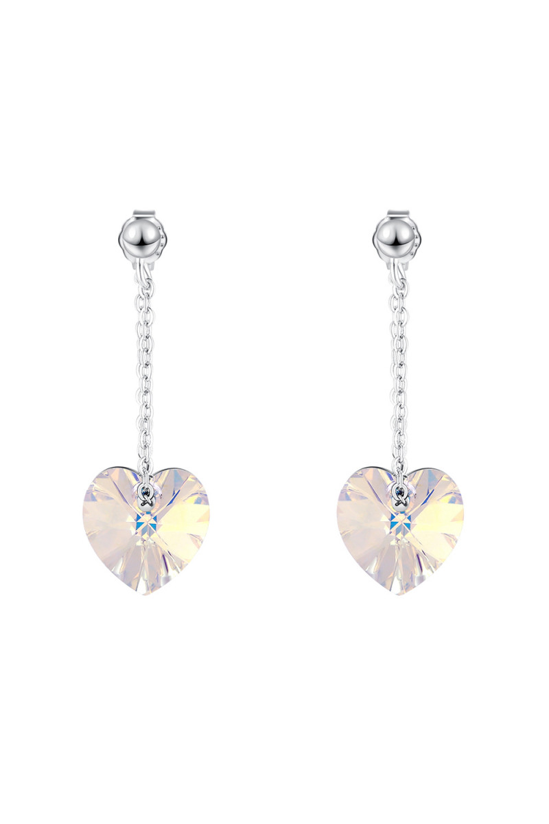 Cute white statement earrings small jewel woman nail pendant - Ref 30575 - 01