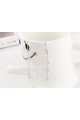 Crochet wedding earrings silver white crystal cubes pendants - Ref 31409 - 05