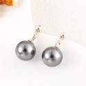 Cute evening studs earrings cheap for women with silver ball - Ref 31419 - 02