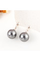 Superbe boucles d'oreilles de soirée pour femme boule argent - Ref 31419 - 02