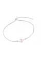 Silver jewelry bracelet multicolor white crystal stone heart - Ref 30506 - 02